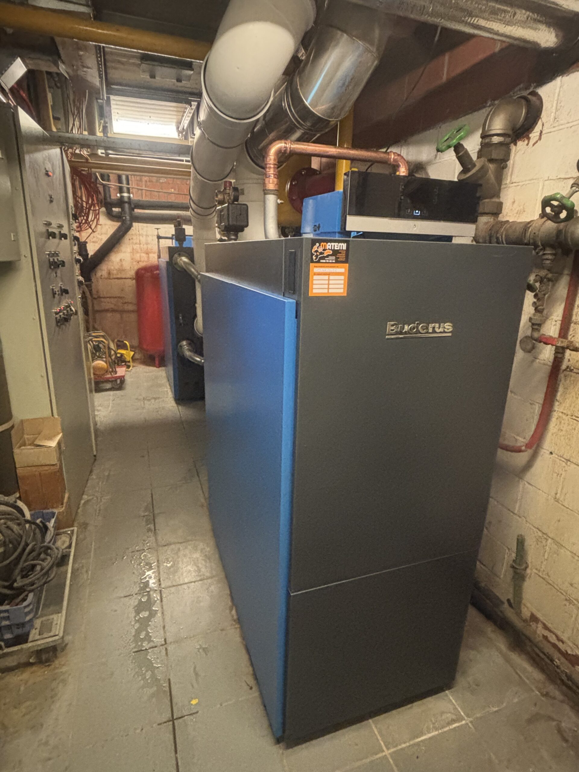 Twee Buderus Logano plus KB372 gascondensatieketels van 200 kW in Hotel Cosmopolite Nieuwpoort